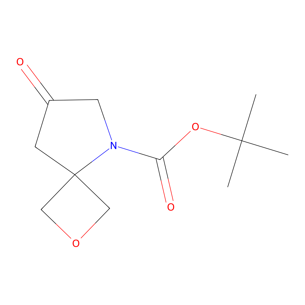 Tert-butyl 7-oxo-2-oxa-5-azaspiro(3.4)octane-5-carboxylate molecular structure, CAS 2253640-79-6