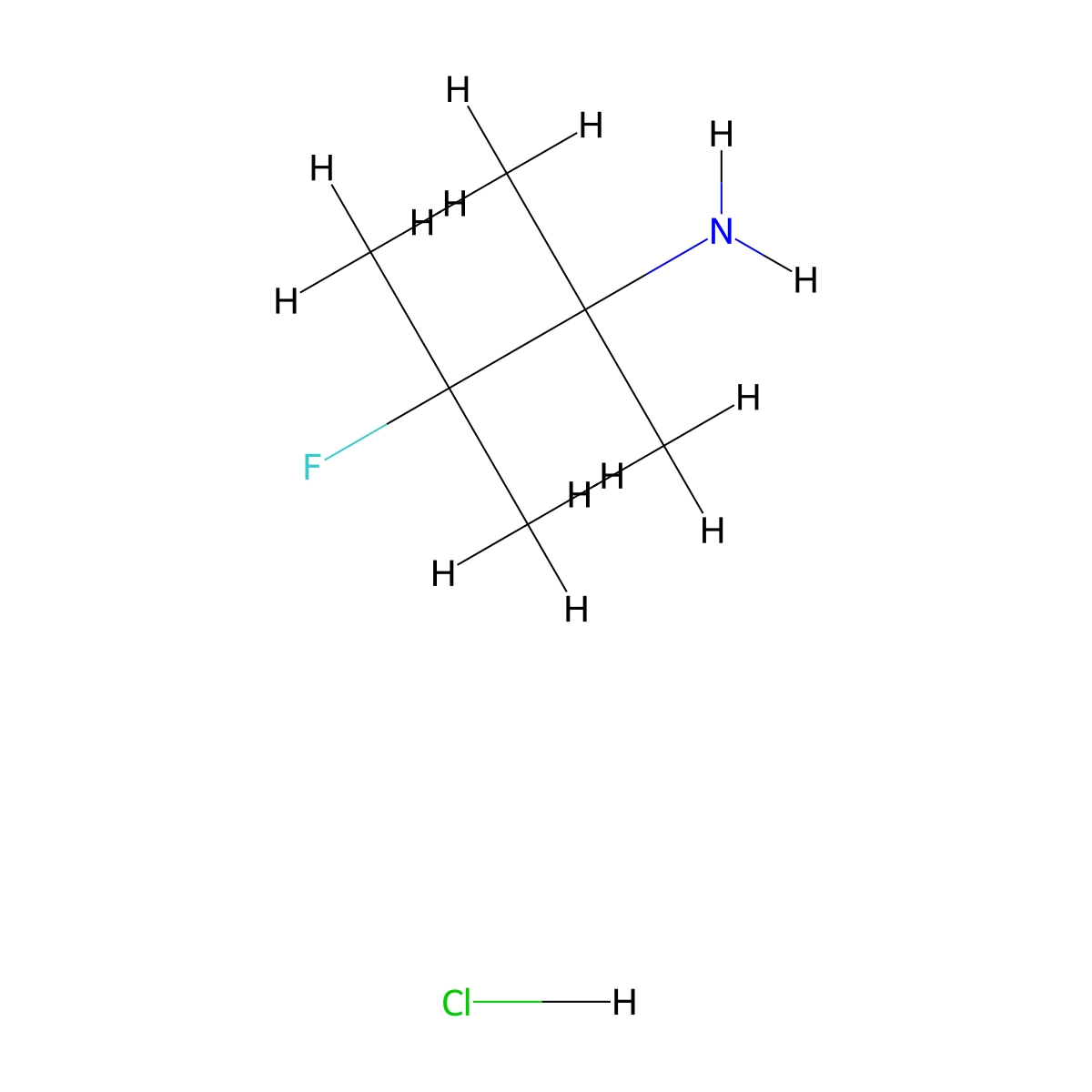 3-Fluoro-2,3-dimethylbutan-2-amine hydrochloride molecular structure, CAS 2253640-83-2
