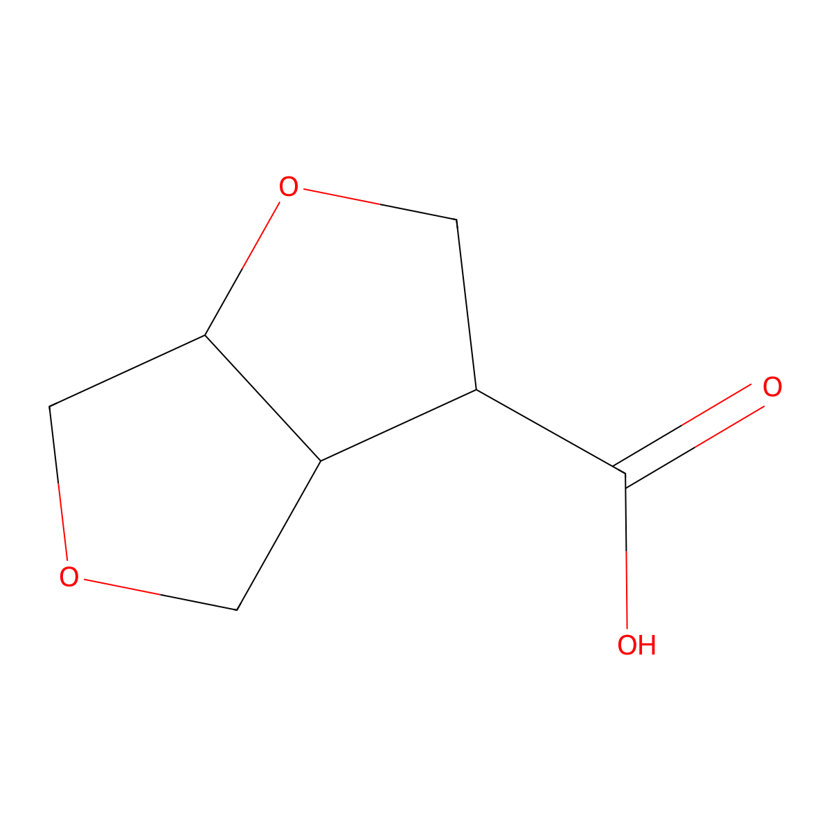 Hexahydrofuro(2,3-c)furan-3-carboxylic acid molecular structure, CAS 2253640-84-3