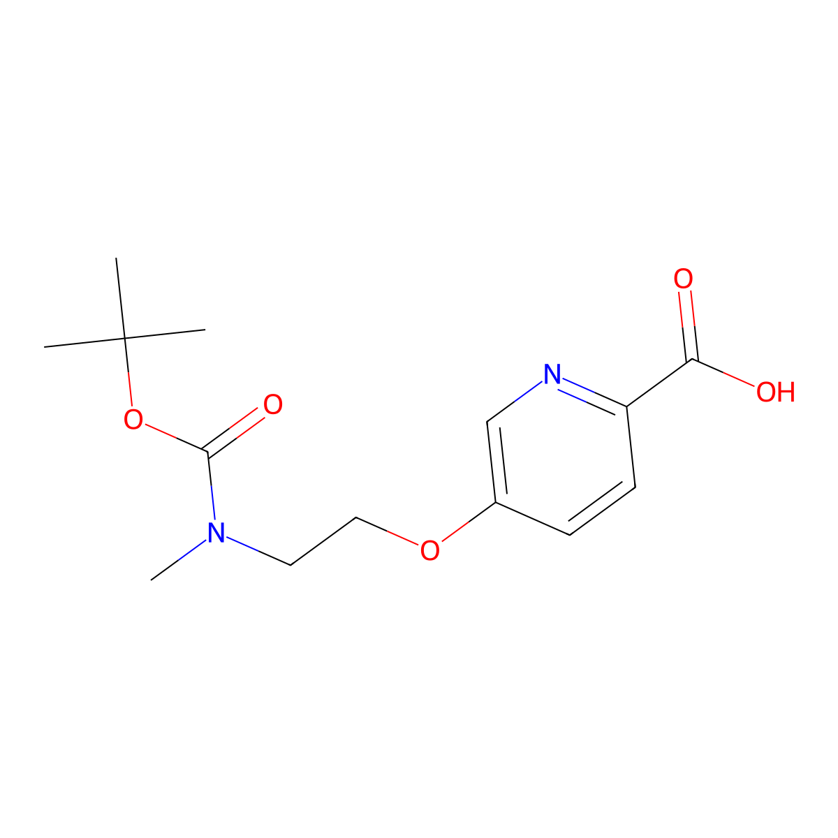 5-(2-{[(Tert-butoxy)carbonyl](methyl)amino}ethoxy)pyridine-2-carboxylic acid molecular structure, CAS 2253640-86-5