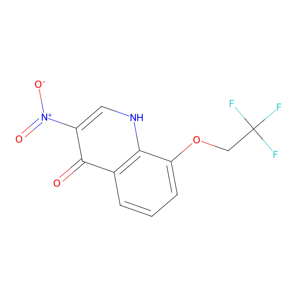 3-Nitro-8-(2,2,2-trifluoroethoxy)quinolin-4-ol molecular structure, CAS 2253640-98-9
