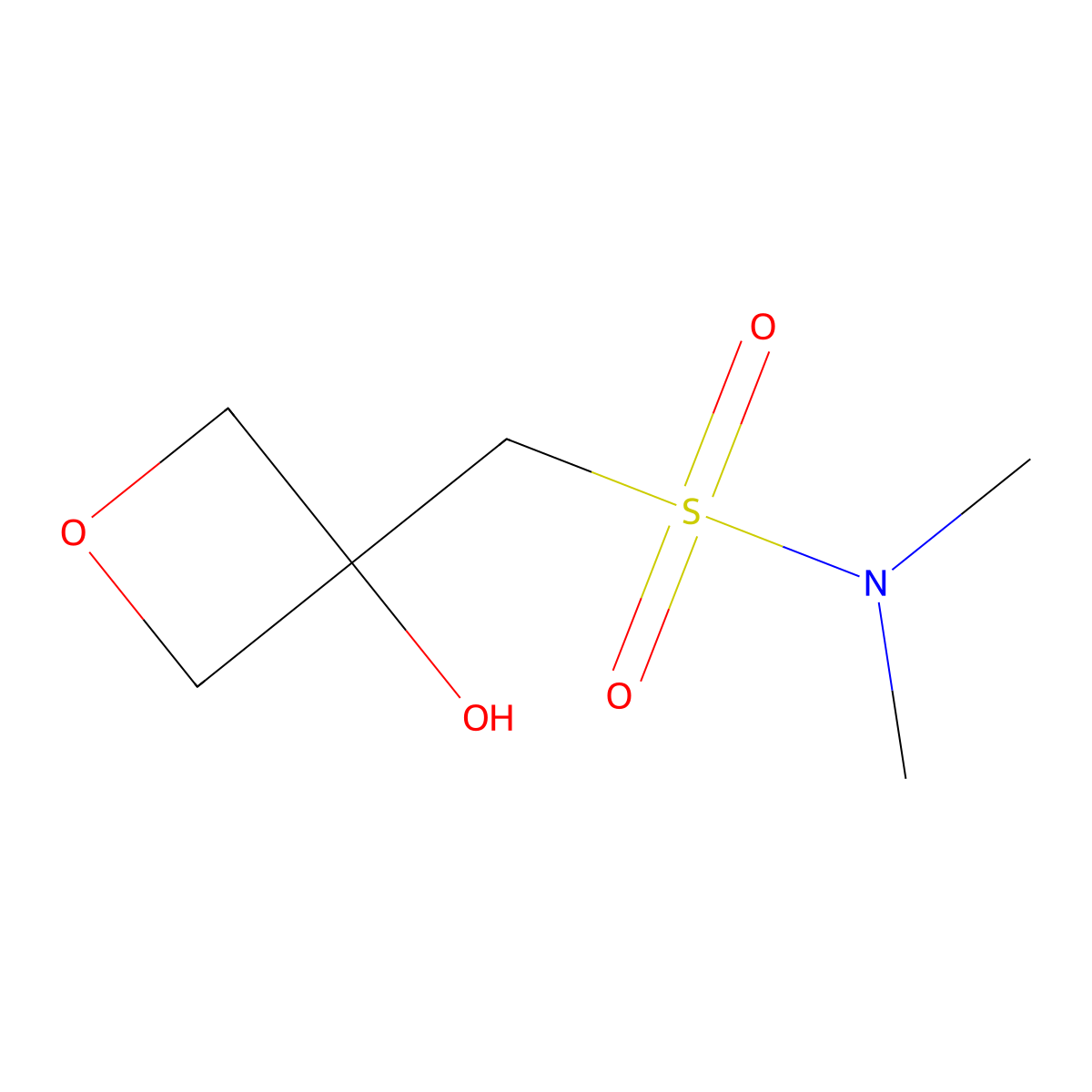 1-(3-Hydroxyoxetan-3-yl)-N,N-dimethylmethanesulfonamide molecular structure, CAS 2253640-99-0