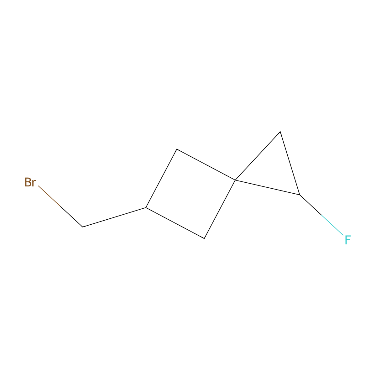 5-(Bromomethyl)-1-fluorospiro(2.3)hexane molecular structure, CAS 2253641-13-1