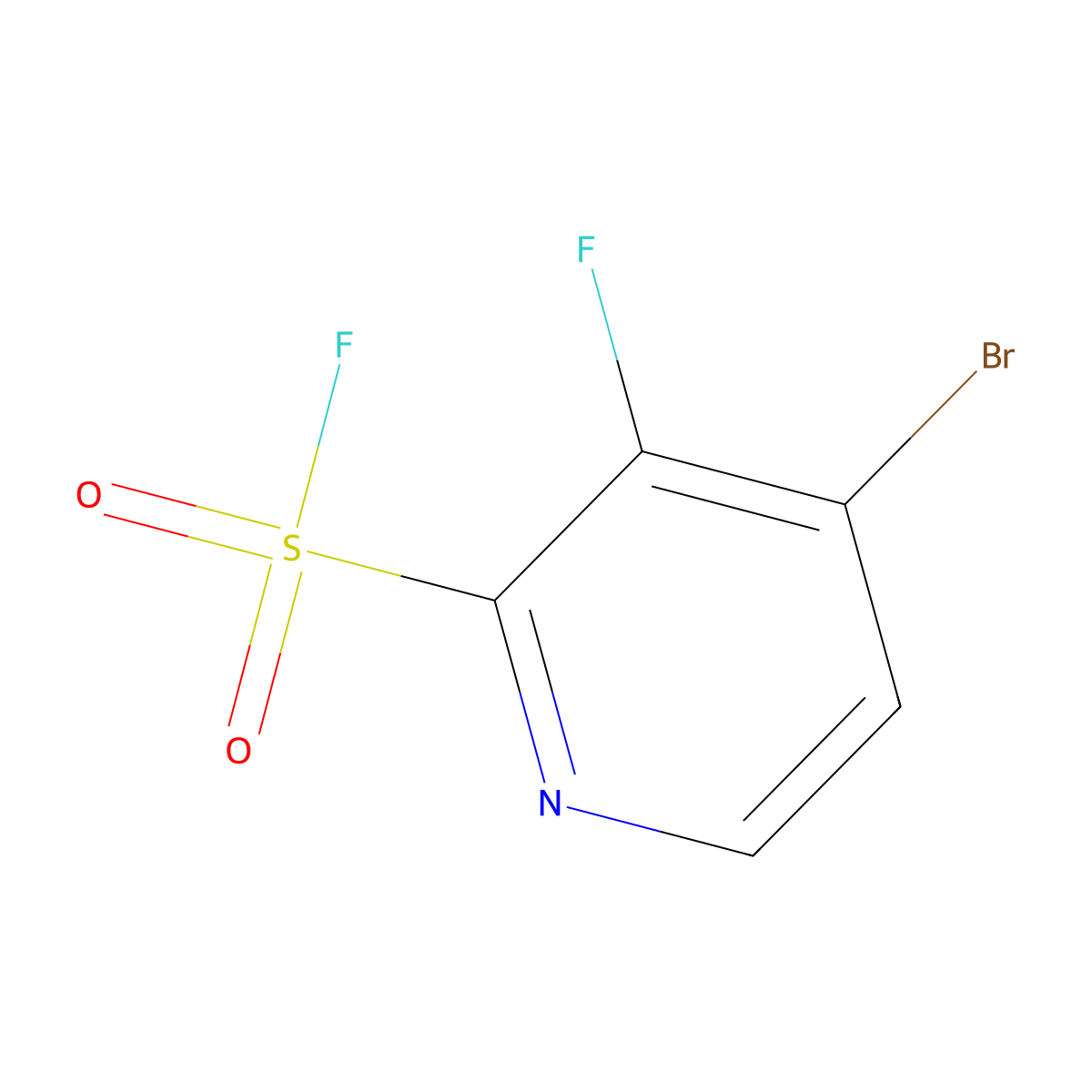 4-Bromo-3-fluoropyridine-2-sulfonyl fluoride molecular structure, CAS 2253641-20-0