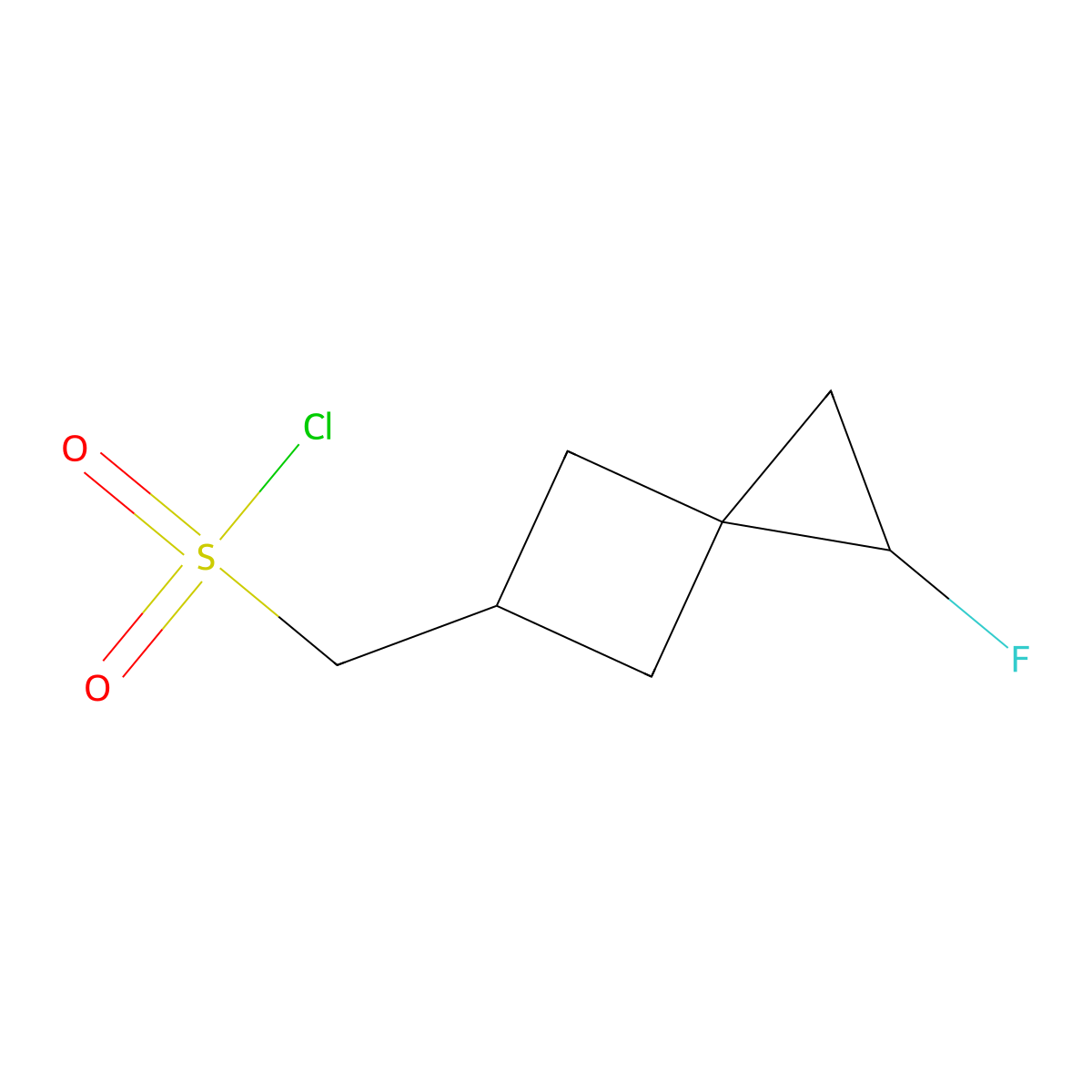 {1-Fluorospiro[2.3]hexan-5-yl}methanesulfonyl chloride molecular structure, CAS 2253641-27-7
