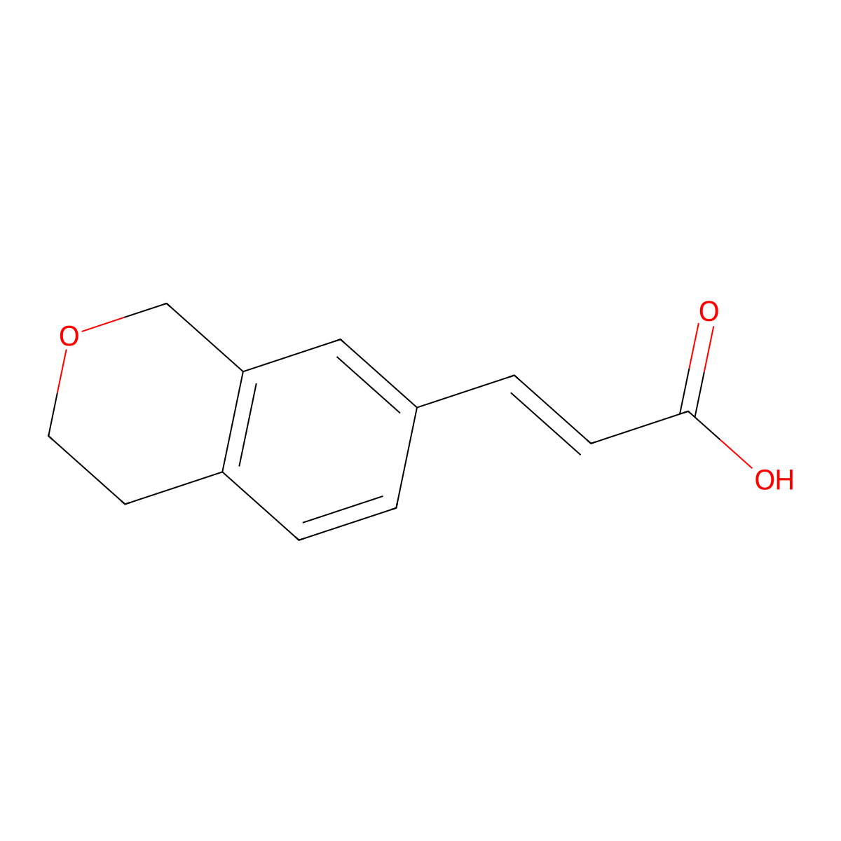 (2E)-3-(3,4-dihydro-1H-2-benzopyran-7-yl)prop-2-enoicacid molecular structure, CAS 2253644-43-6