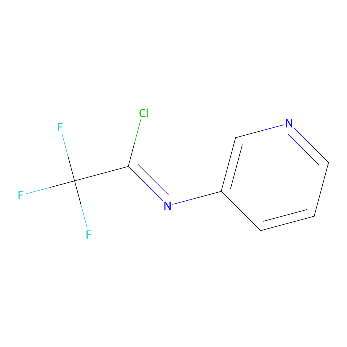 (E)-2,2,2-trifluoro-N-(pyridin-3-yl)ethanecarbonimidoyl chloride molecular structure, CAS 2253644-47-0