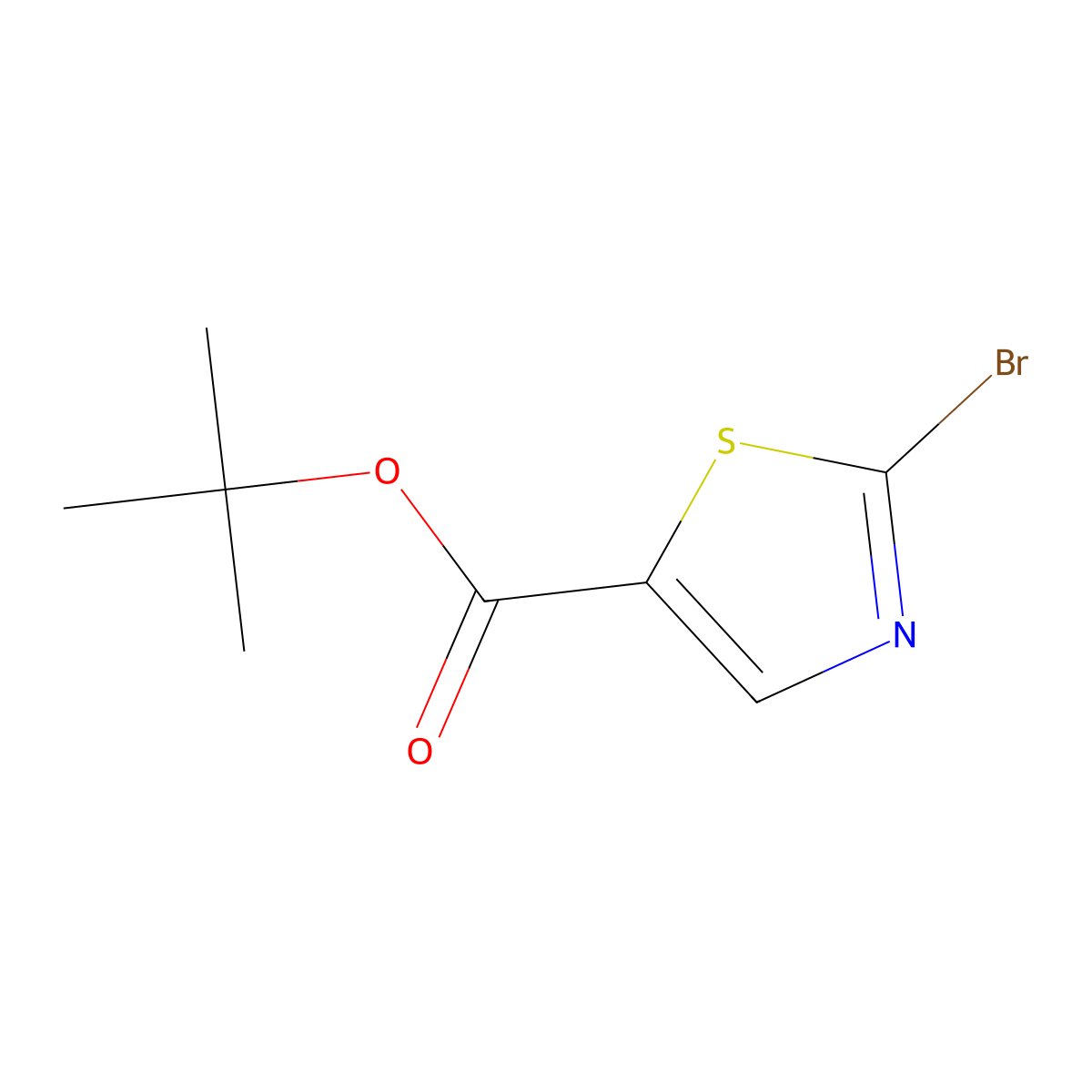 Tert-butyl 2-bromo-1,3-thiazole-5-carboxylate molecular structure, CAS 2253658-61-4