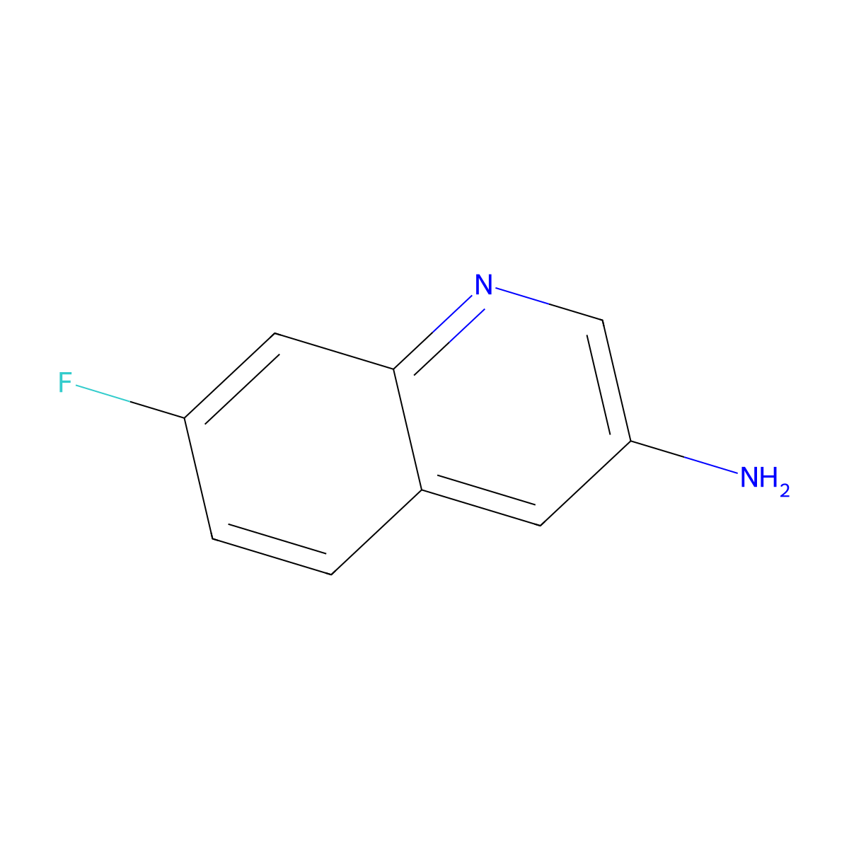 7-Fluoroquinolin-3-amine molecular structure, CAS 225366-89-2