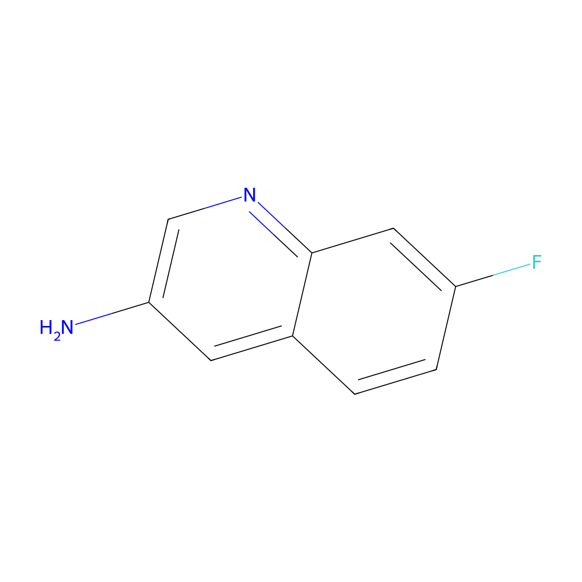 7-Fluoroquinolin-3-amine molecular structure, CAS 225366-89-2