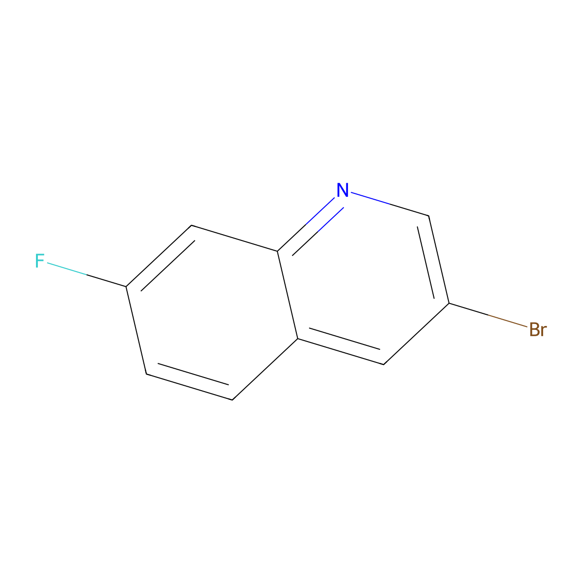 3-Bromo-7-fluoroquinoline molecular structure, CAS 225366-90-5