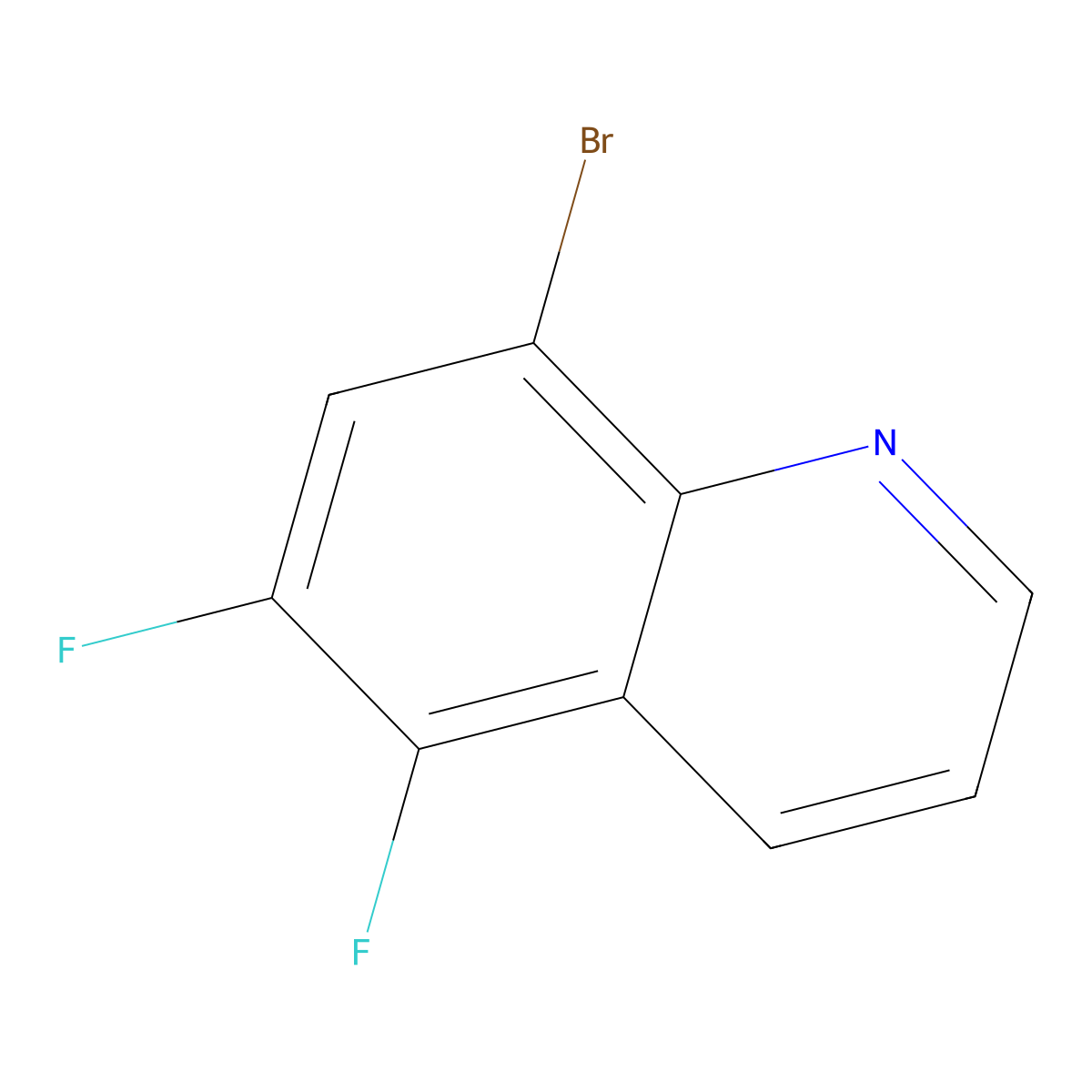 8-Bromo-5,6-difluoroquinoline molecular structure, CAS 225366-92-7