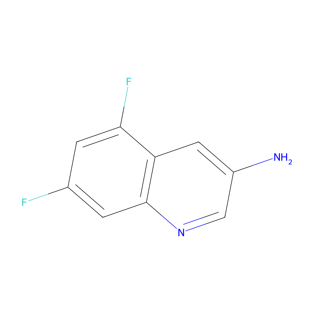 5,7-Difluoroquinolin-3-amine molecular structure, CAS 225366-94-9