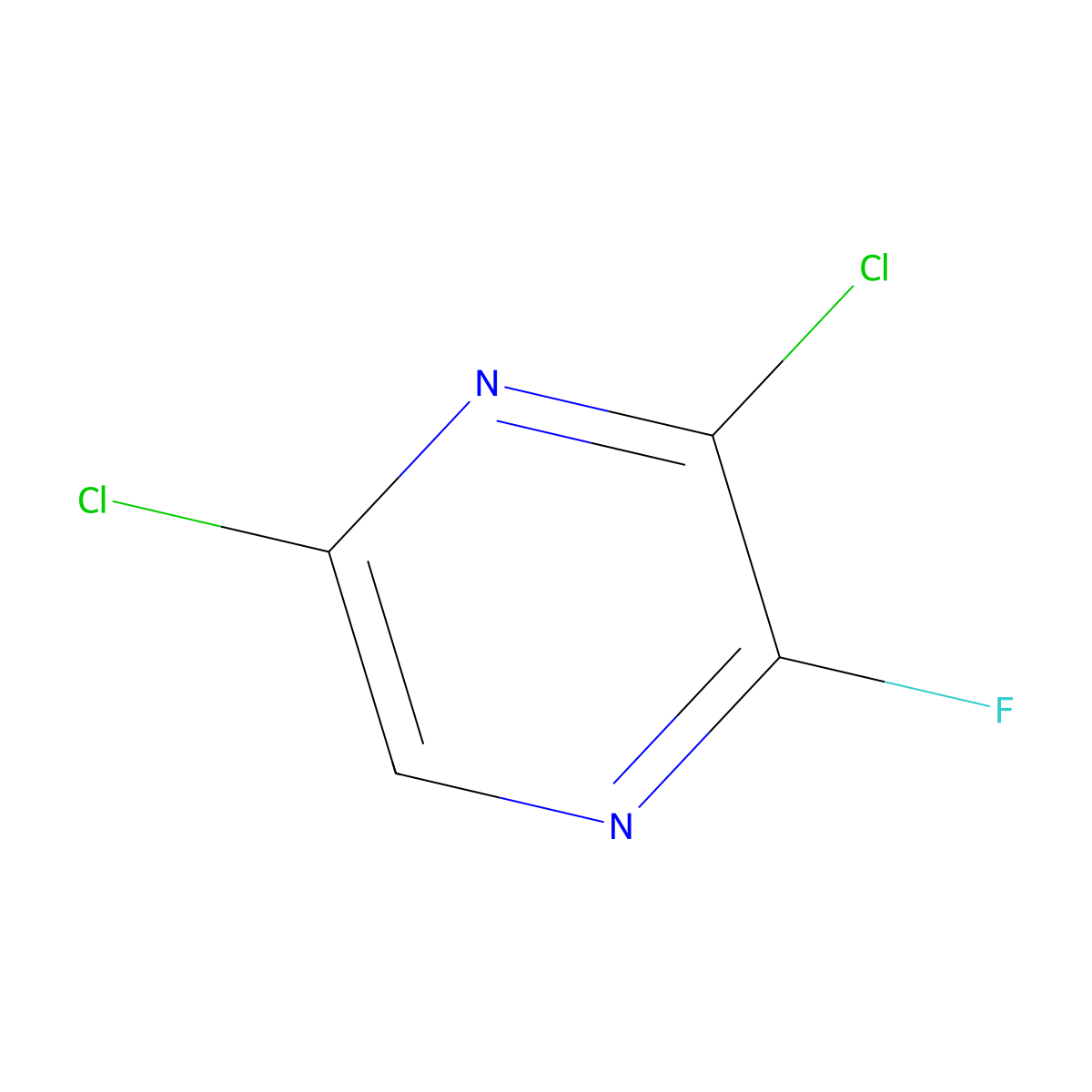 3,5-Dichloro-2-fluoropyrazine molecular structure, CAS 2253674-32-5