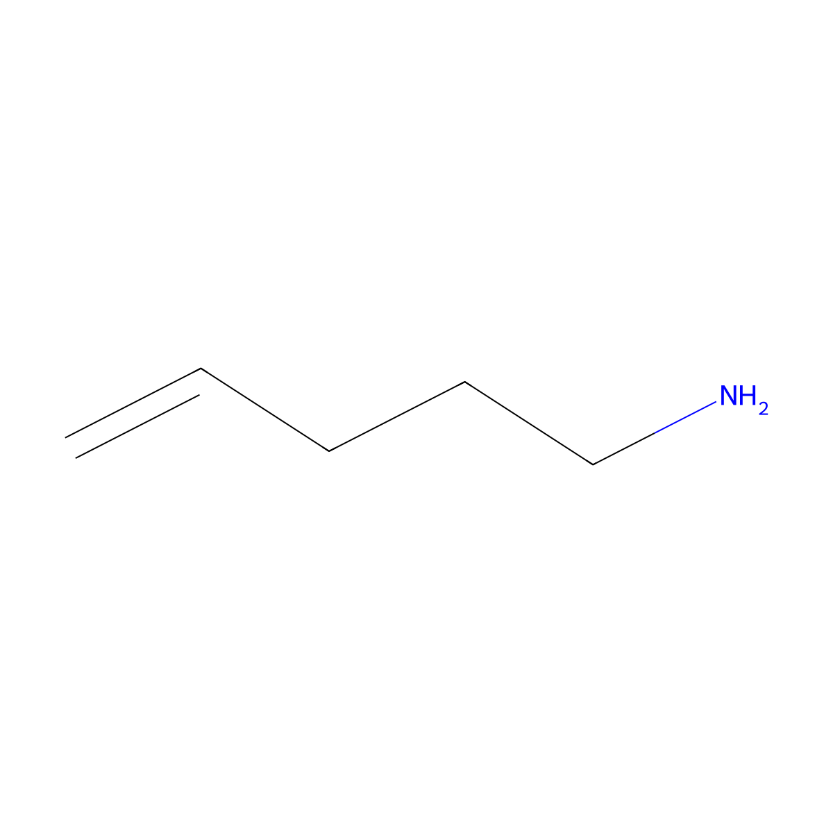 Pent-4-enylamine molecular structure, CAS 22537-07-1