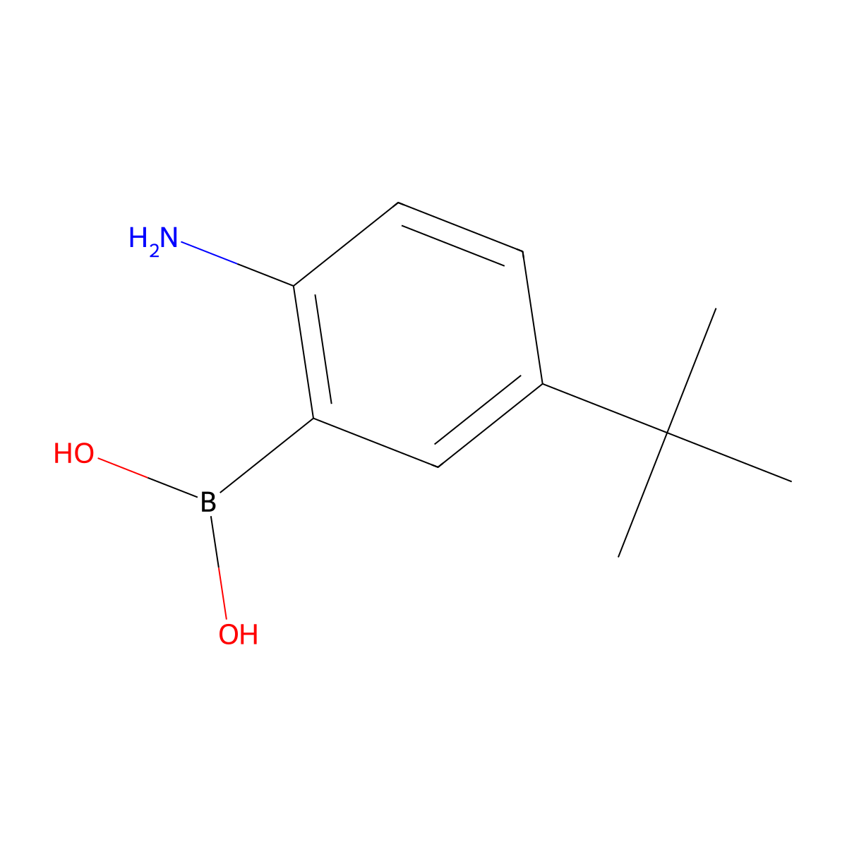 (2-Amino-5-tert-butylphenyl)boronic acid molecular structure, CAS 2253744-79-3