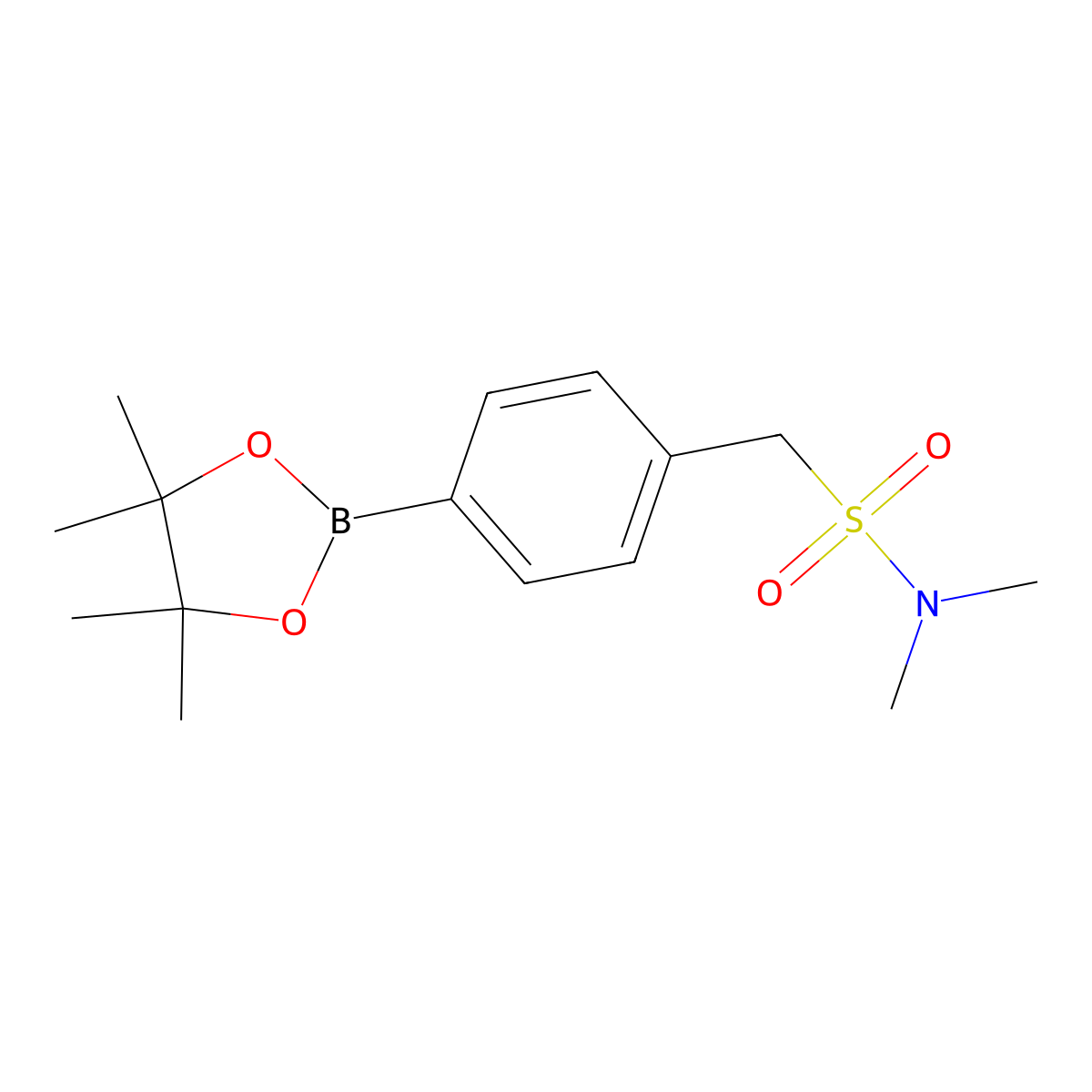 N,N-Dimethyl-1-[4-(tetramethyl-1,3,2-dioxaborolan-2-yl)phenyl]methanesulfonamide molecular structure, CAS 2253794-64-6