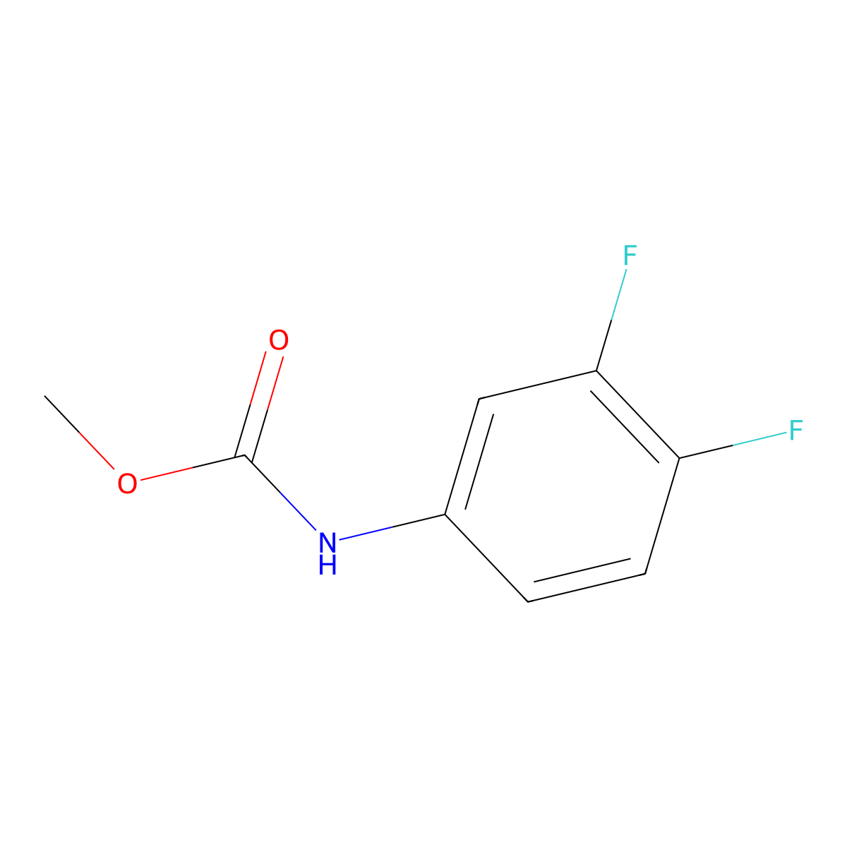 Methyl N-(3,4-difluorophenyl)carbamate molecular structure, CAS 225385-91-1