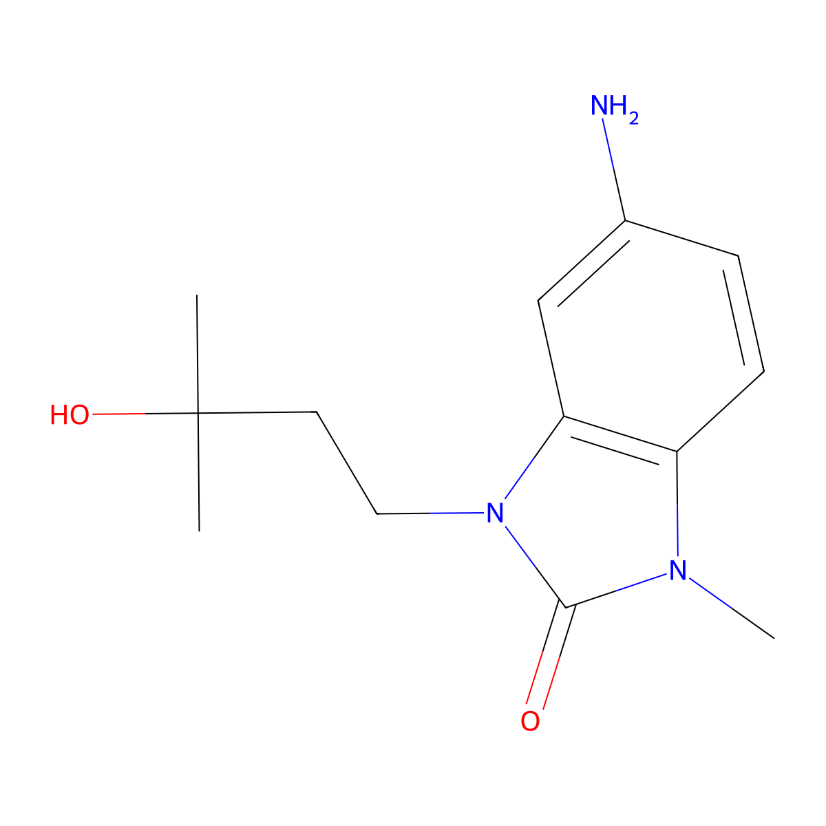 5-Amino-3-(3-hydroxy-3-methylbutyl)-1-methyl-1,3-dihydro-2H-benzo[d]imidazol-2-one molecular structure, CAS 2253880-32-7