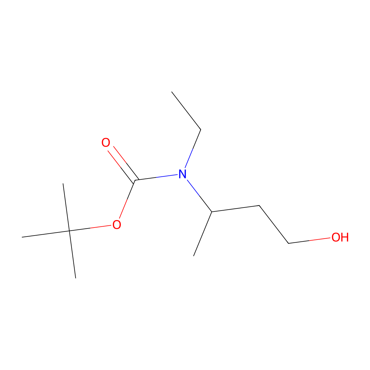 tert-butyl N-ethyl-N-(4-hydroxybutan-2-yl)carbamate molecular structure, CAS 2253880-59-8
