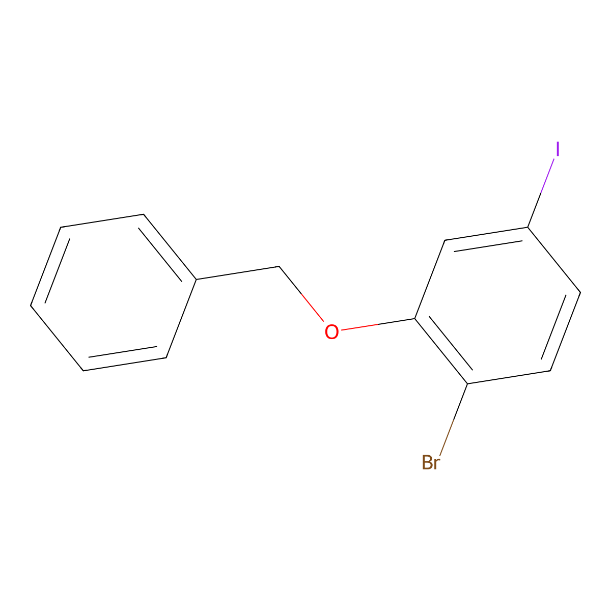 2-(Benzyloxy)-1-bromo-4-iodobenzene molecular structure, CAS 2253887-19-1