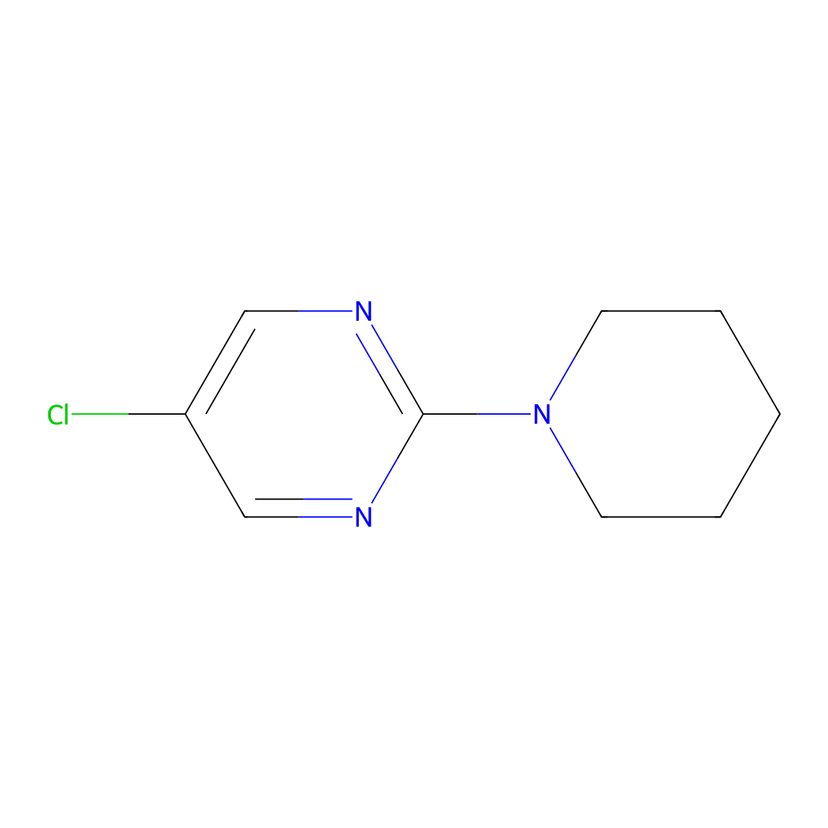 5-Chloro-2-(piperidin-1-yl)pyrimidine molecular structure, CAS 22539-52-2