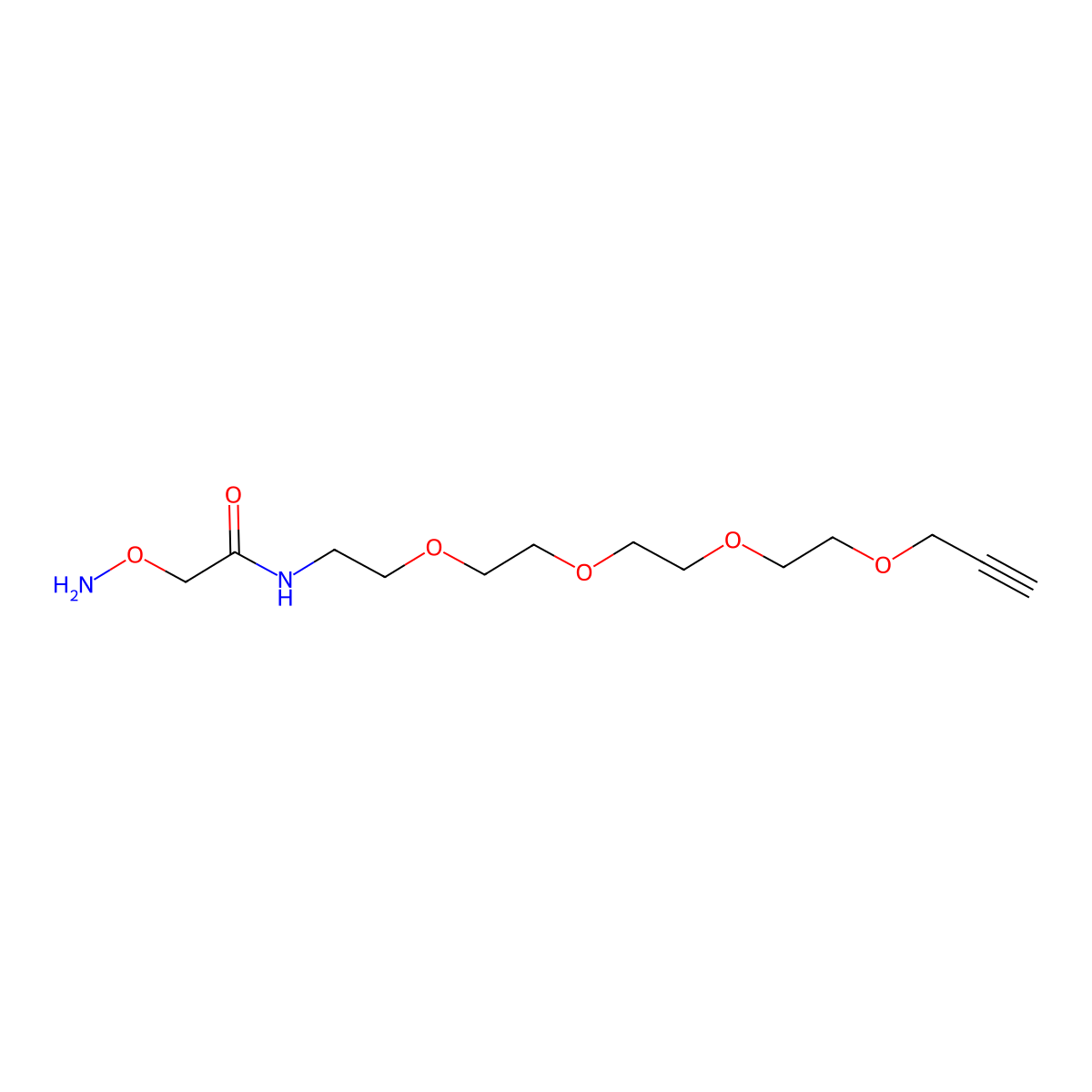 Aminooxy-amido-PEG4-propargyl molecular structure, CAS 2253965-03-4
