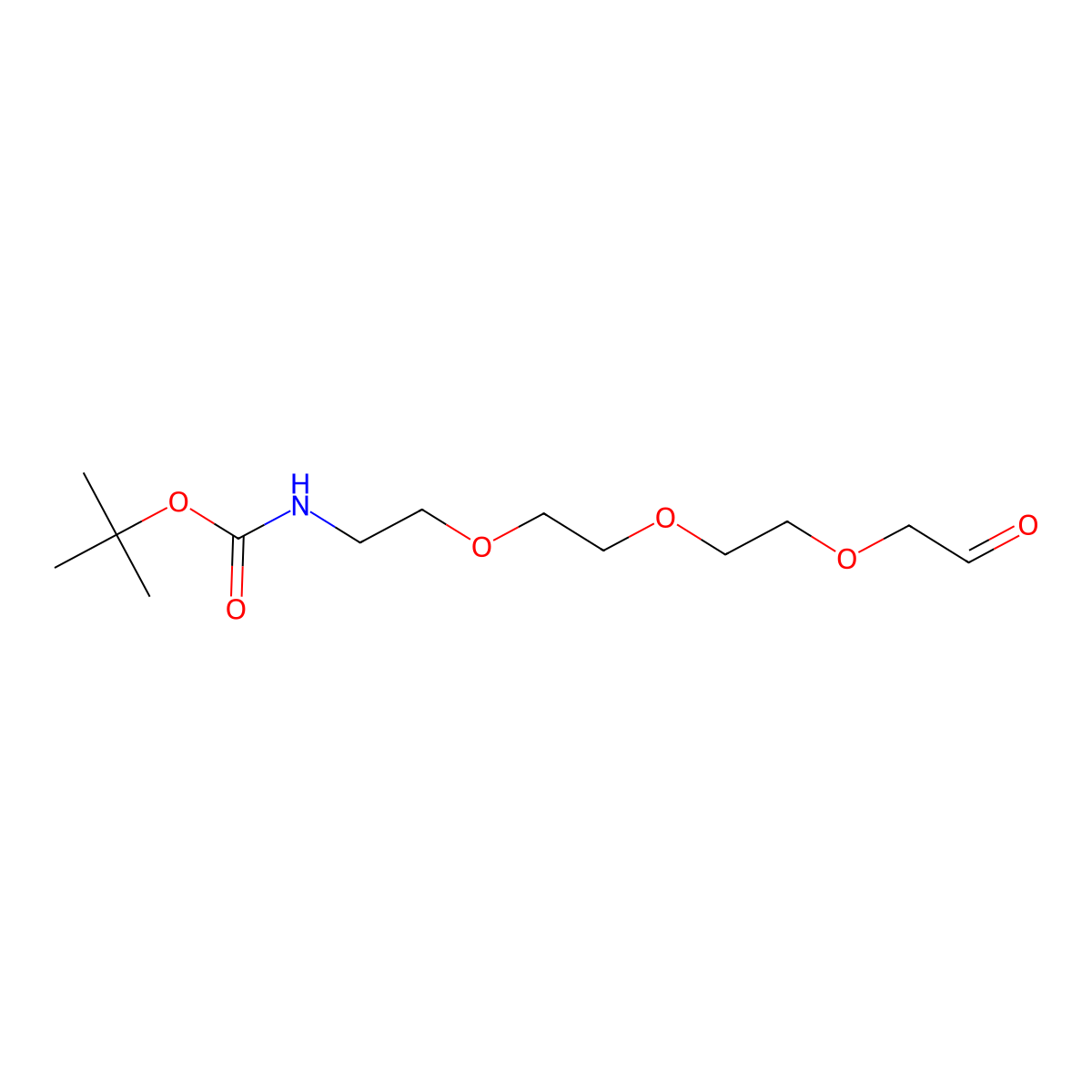 Ald-CH2-PEG3-NHBoc molecular structure, CAS 2253965-06-7