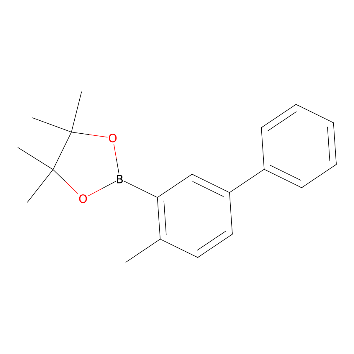 4,4,5,5-Tetramethyl-2-(4-methyl-[1,1'-biphenyl]-3-yl)-1,3,2-dioxaborolane molecular structure, CAS 2253981-35-8
