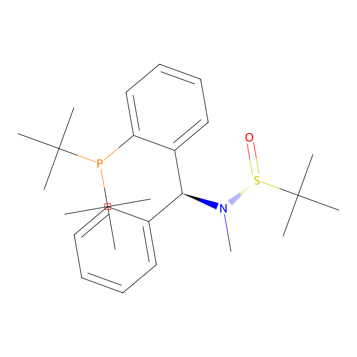 (R)-N-((S)-(2-(Di-tert-butylphosphino)phenyl)(phenyl)methyl)-N,2-dimethylpropane-2-sulfinamide molecular structure, CAS 2253984-99-3