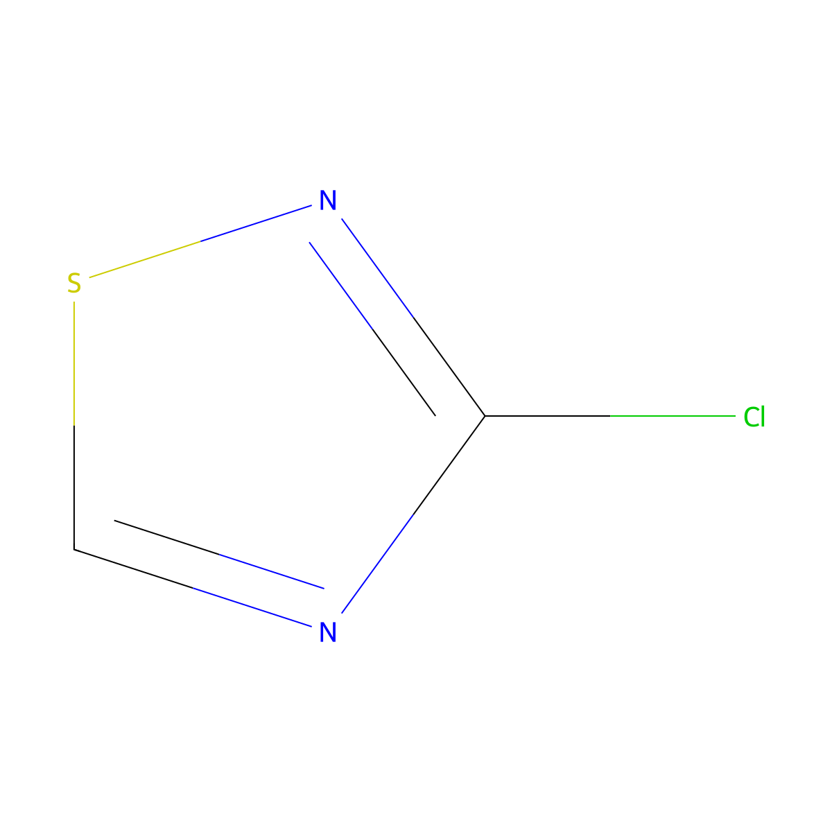 3-Chloro-1,2,4-thiadiazole molecular structure, CAS 2254-60-6