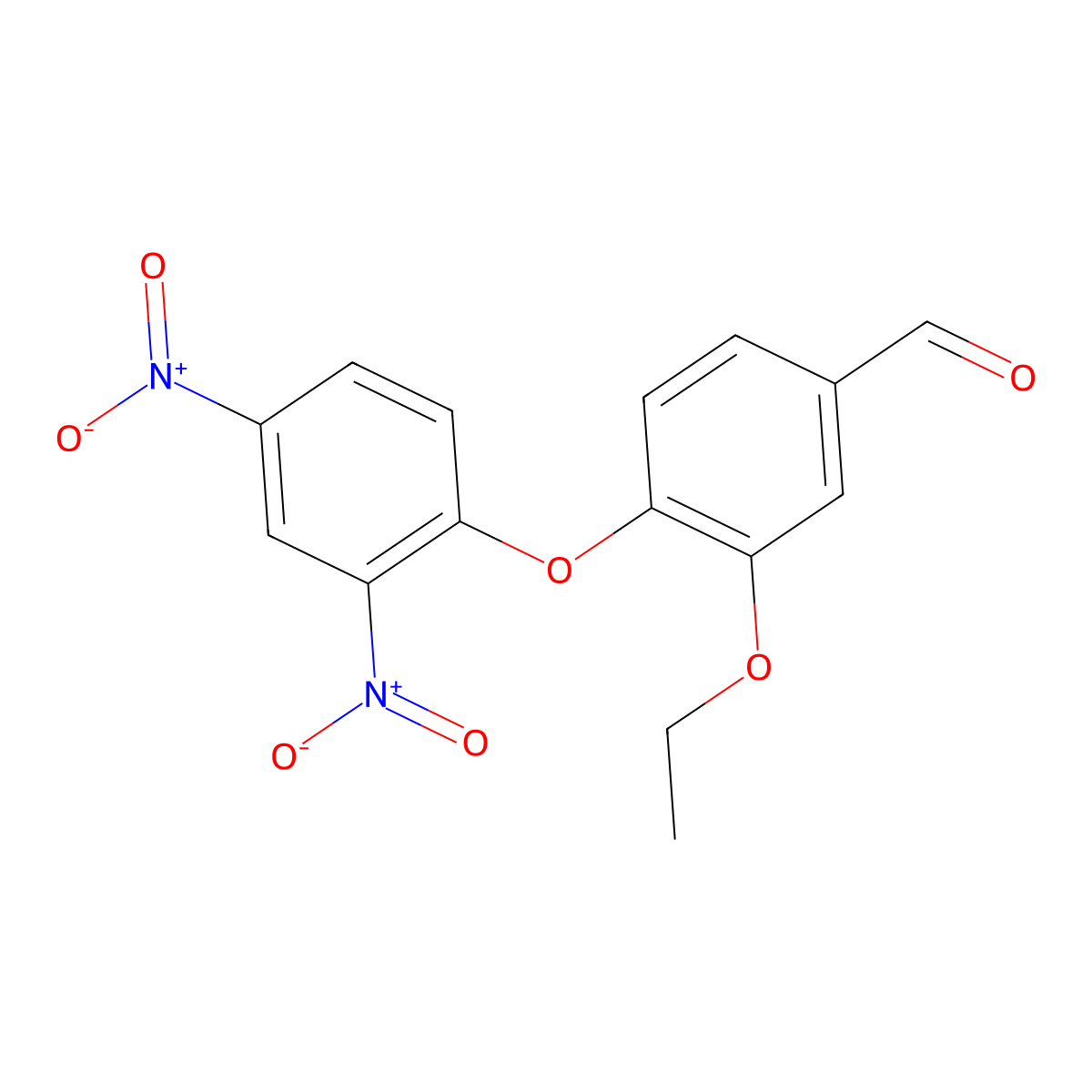 4-(2,4-Dinitrophenoxy)-3-ethoxybenzaldehyde molecular structure, CAS 22540-03-0