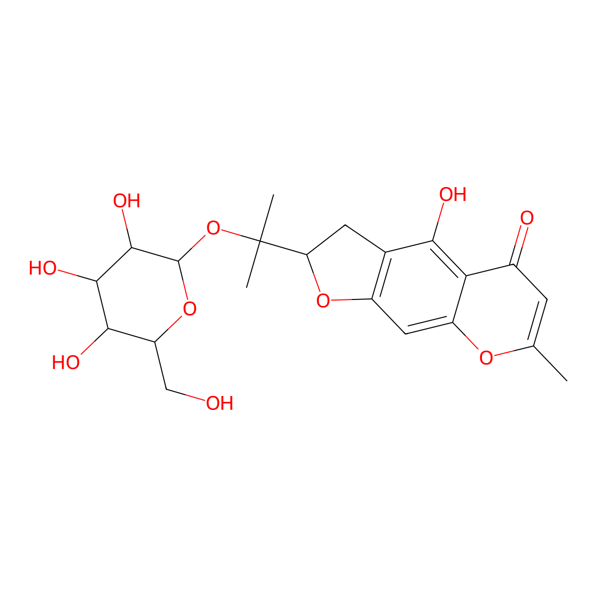 visamminol-3'-O-glucoside molecular structure, CAS 2254096-98-3