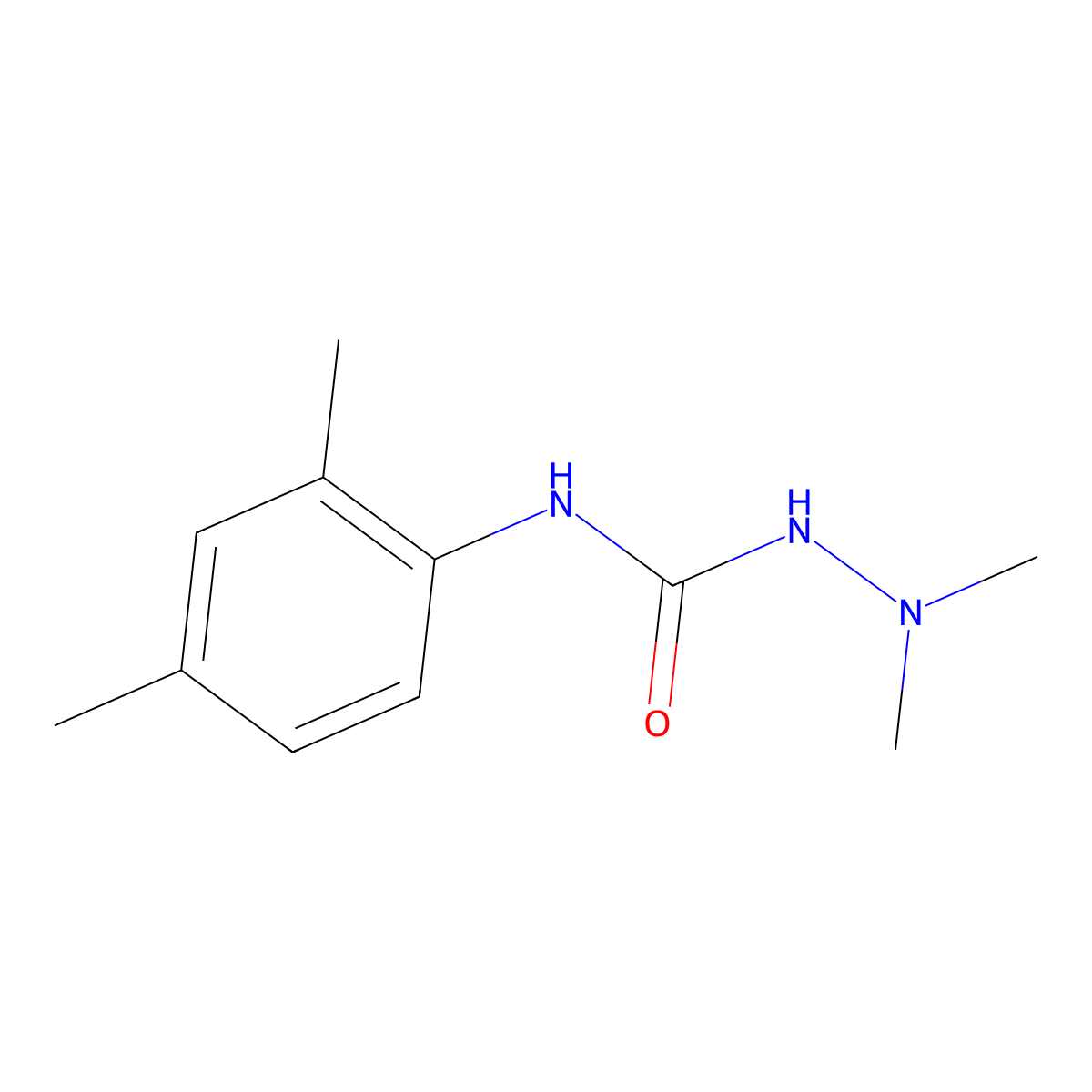 1-(Dimethylamino)-3-(2,4-dimethylphenyl)urea molecular structure, CAS 22541-11-3