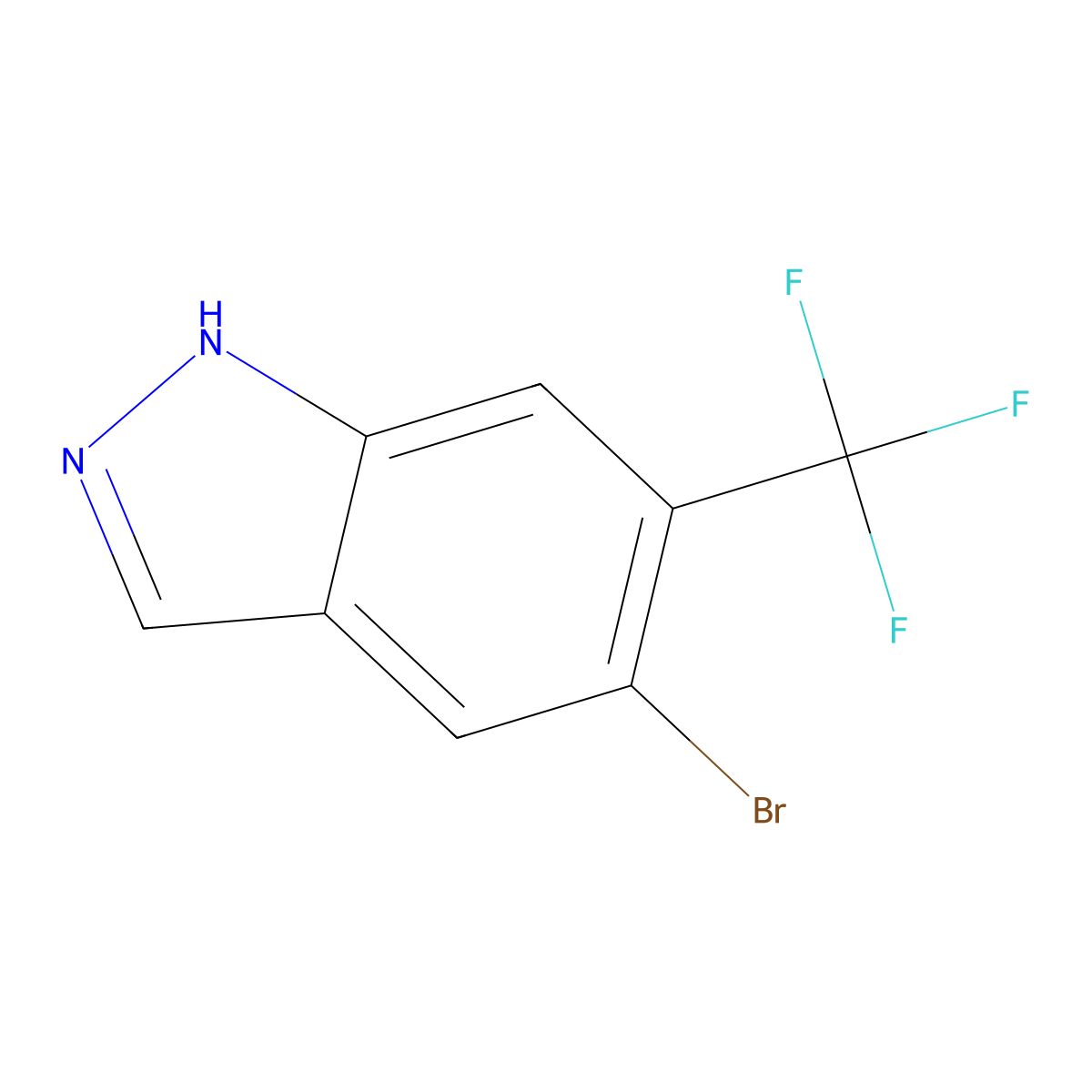 5-bromo-6-(trifluoromethyl)-1H-indazole molecular structure, CAS 2254147-00-5