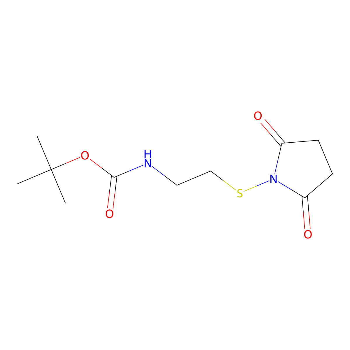 1-[[2-(Boc-amino)ethyl]thio]pyrrolidine-2,5-dione molecular structure, CAS 2254173-93-6