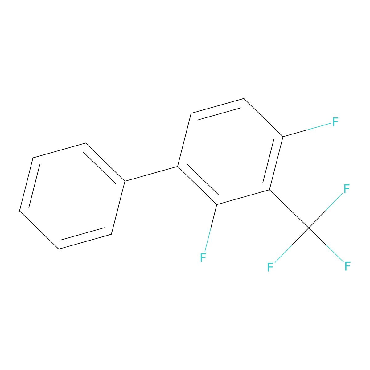 2,4-Difluoro-3-(trifluoromethyl)-1,1'-biphenyl molecular structure, CAS 2254196-07-9