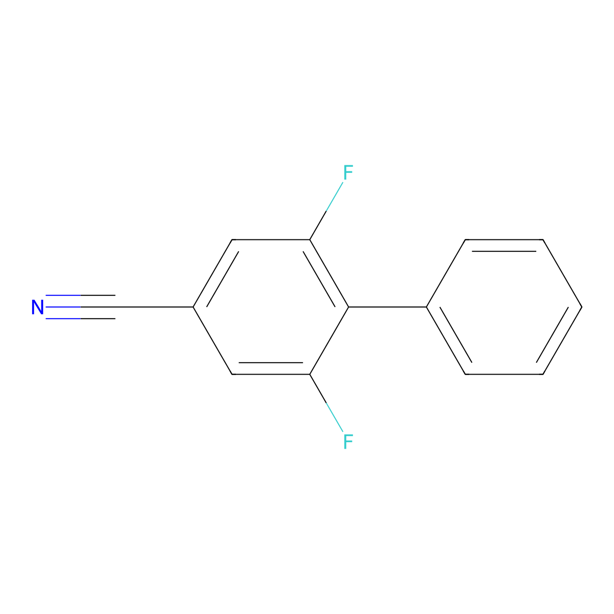 2,6-Difluoro[1,1'-biphenyl]-4-carbonitrile molecular structure, CAS 2254196-08-0