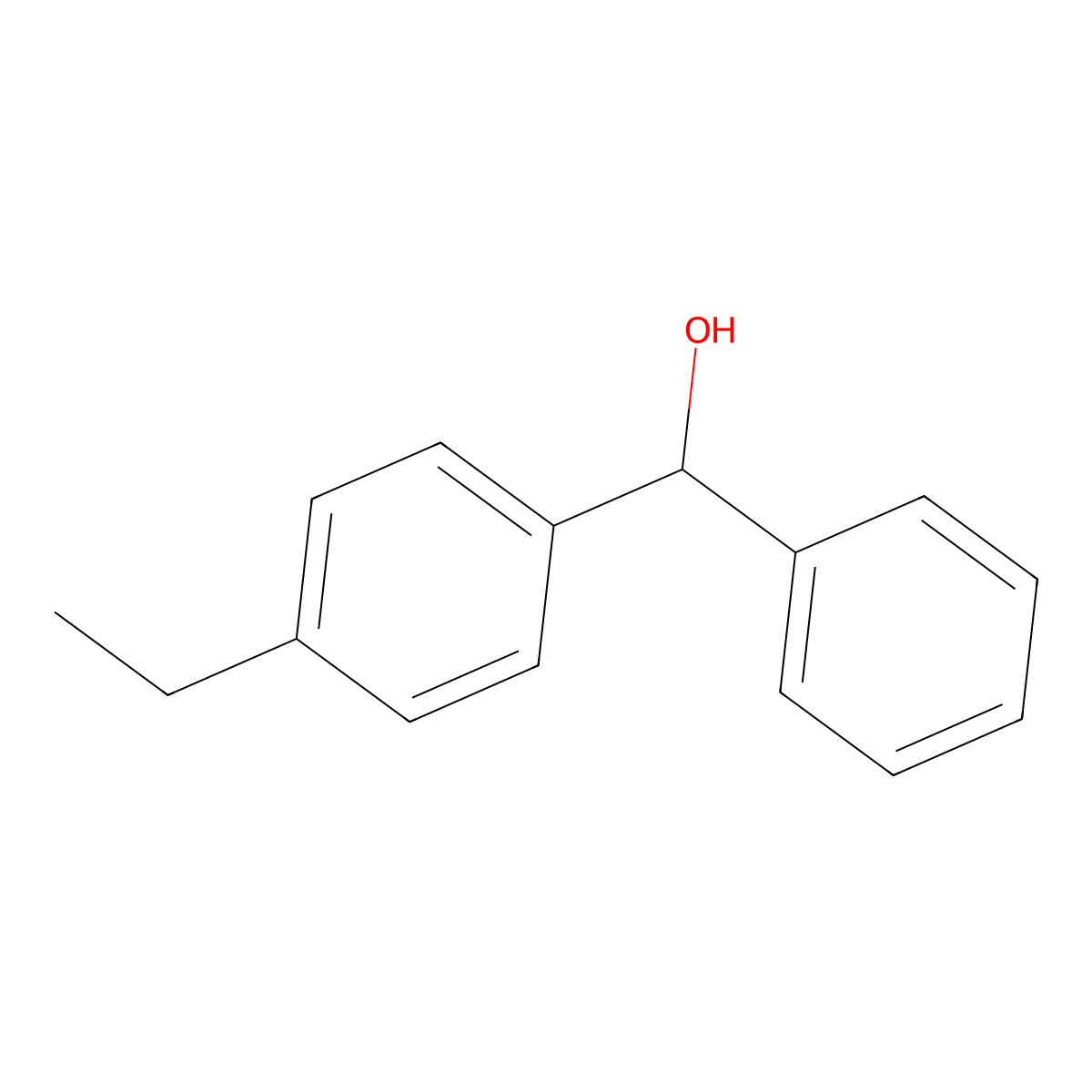 4-Ethylbenzhydrol molecular structure, CAS 22543-70-0