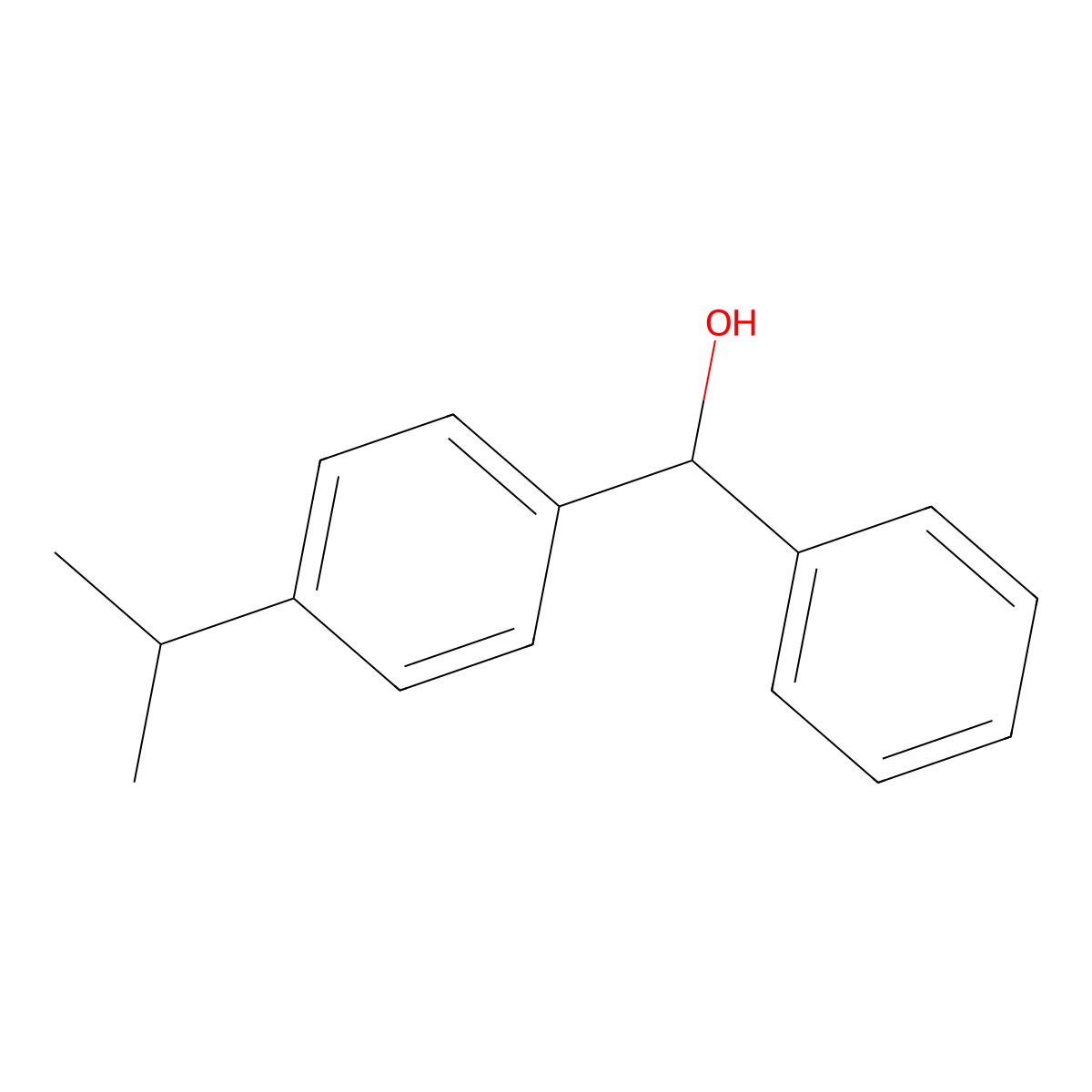 (4-Isopropylphenyl)(phenyl)methanol molecular structure, CAS 22543-72-2