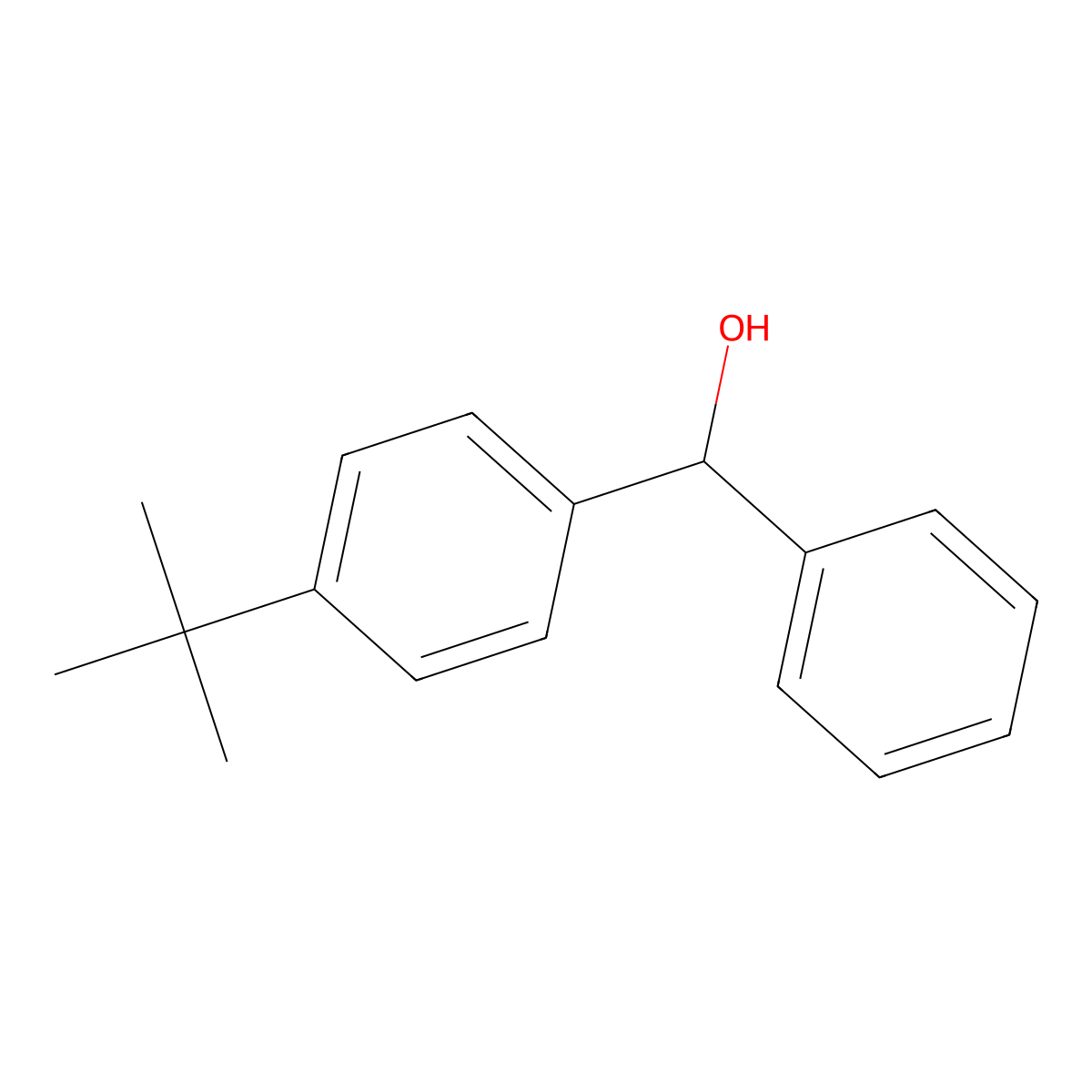 4-tert-Butylbenzhydrol molecular structure, CAS 22543-74-4