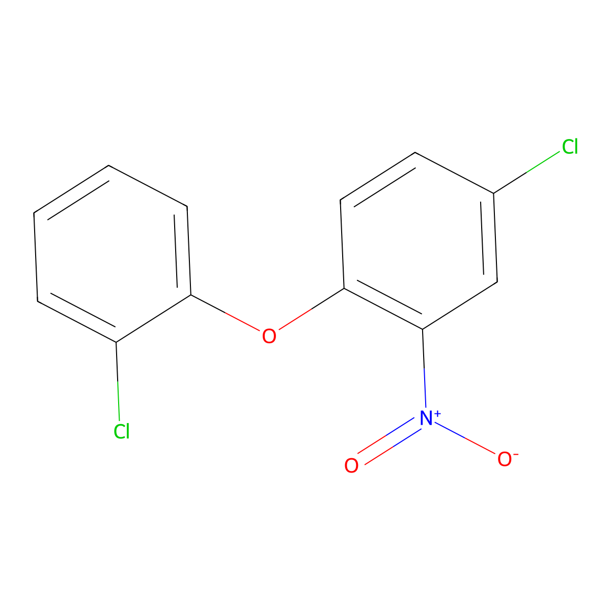 4-Chloro-1-(2-chlorophenoxy)-2-nitrobenzene molecular structure, CAS 22544-02-1