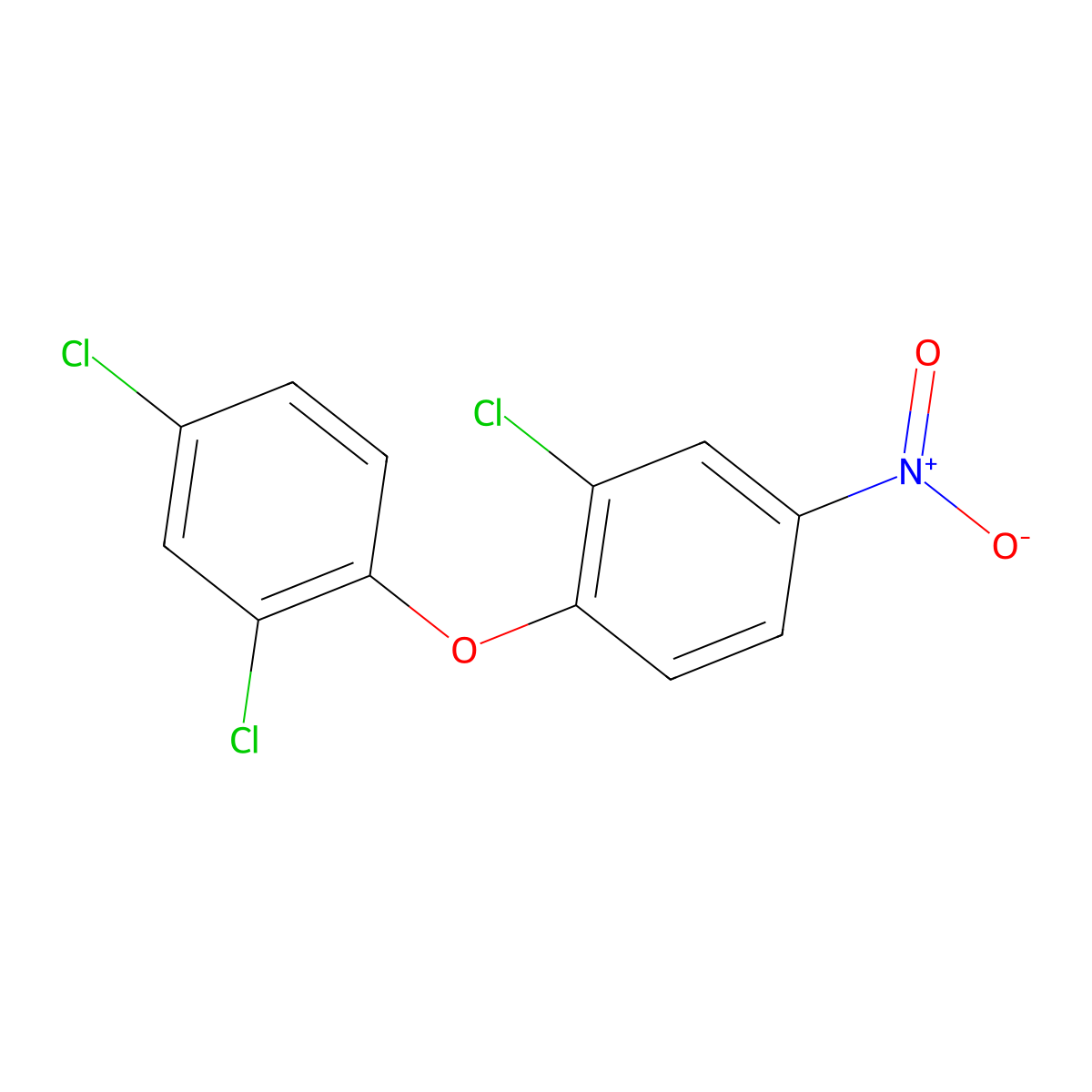 2-Chloro-1-(2,4-dichlorophenoxy)-4-nitrobenzene molecular structure, CAS 22544-04-3