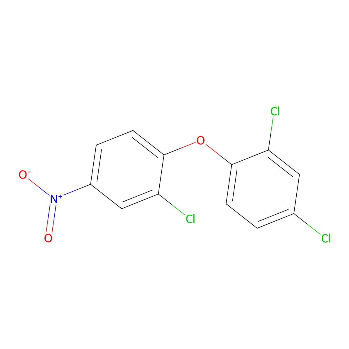 2-Chloro-1-(2,4-dichlorophenoxy)-4-nitrobenzene molecular structure, CAS 22544-04-3