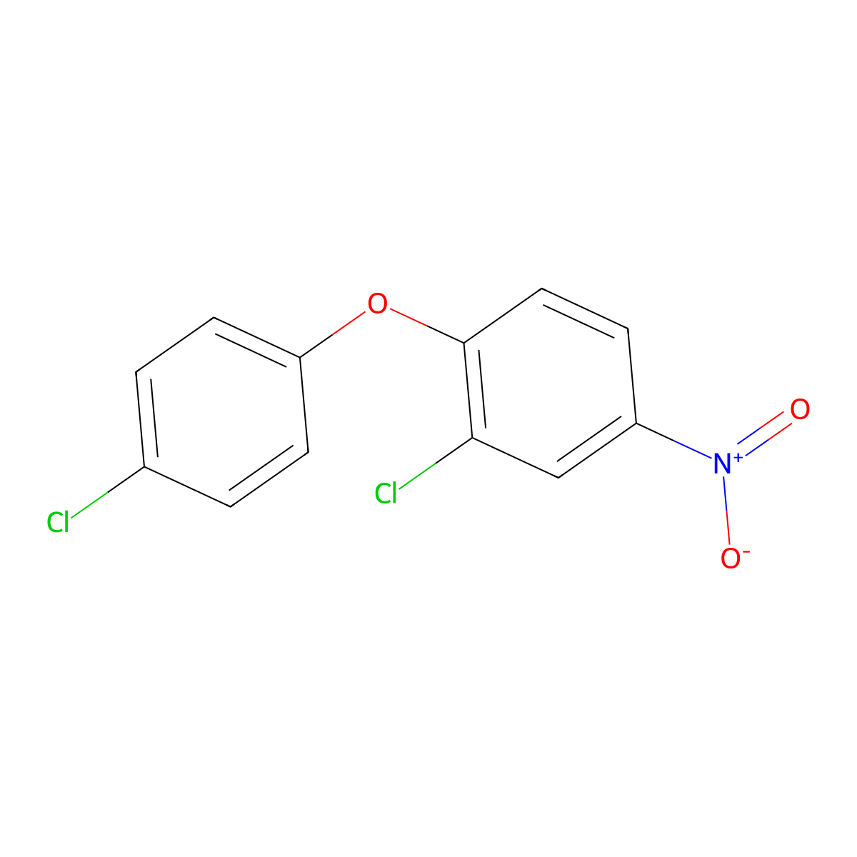 2,4'-Dichloro-4-nitrodiphenyl ether molecular structure, CAS 22544-07-6