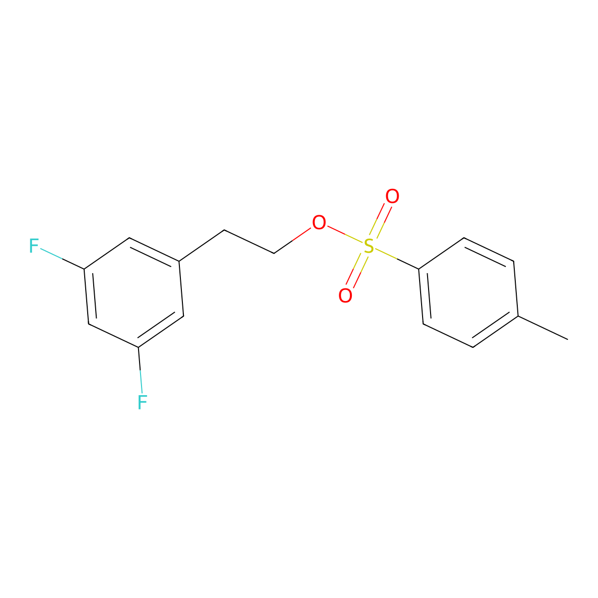 2-(3,5-Difluorophenyl)ethyl 4-methylbenzene-1-sulfonate molecular structure, CAS 2254408-31-4