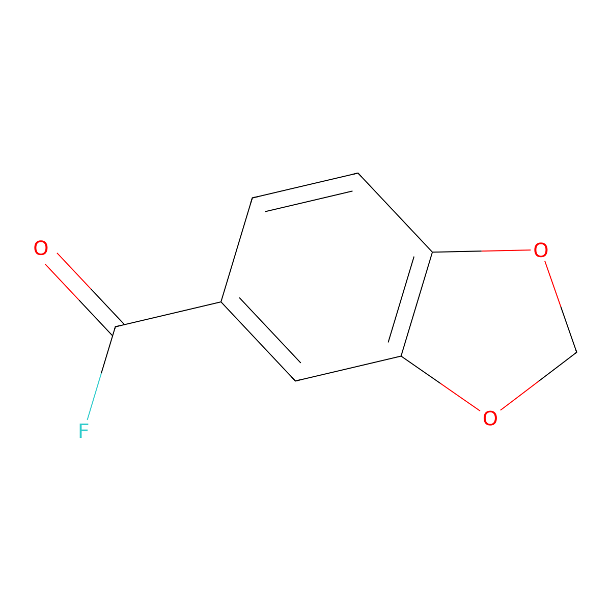 Benzo[d][1,3]dioxole-5-carbonyl fluoride molecular structure, CAS 2254447-02-2