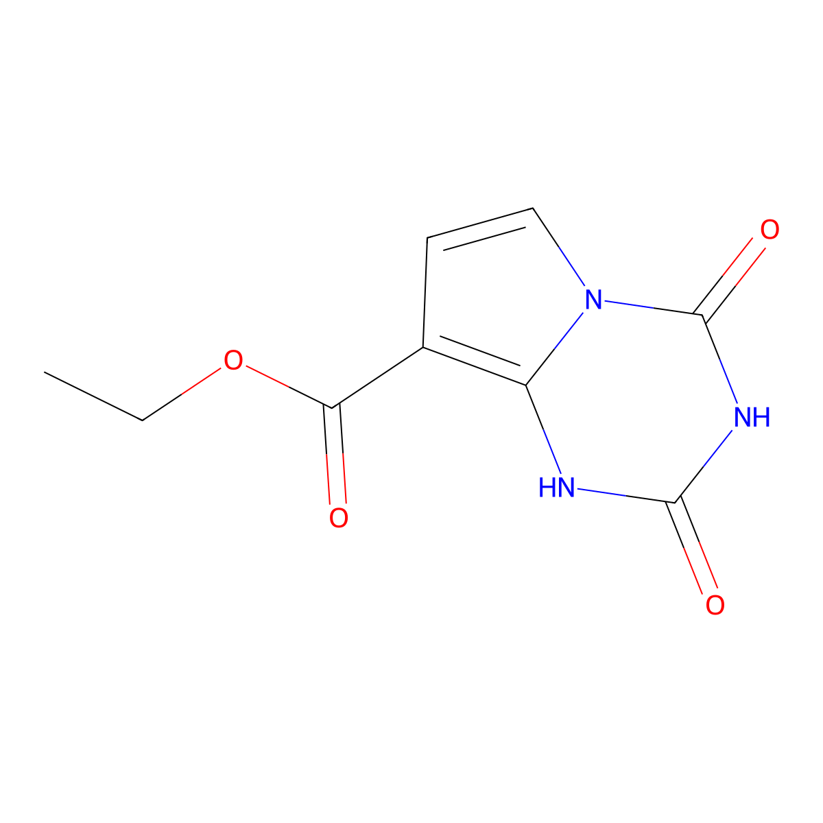 Ethyl 2,4-Dioxo-1,2,3,4-tetrahydropyrrolo[1,2-a][1,3,5]triazine-8-carboxylate molecular structure, CAS 2254485-42-0
