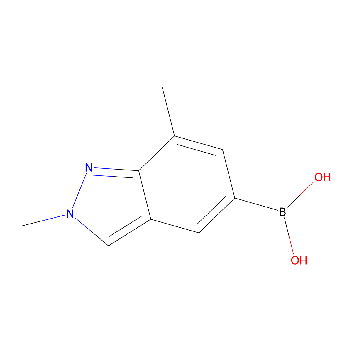 (2,7-dimethyl-2H-indazol-5-yl)boronic acid molecular structure, CAS 2254507-33-8