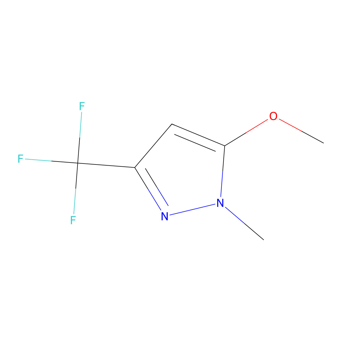 5-methoxy-1-methyl-3-(trifluoromethyl)-1H-pyrazole molecular structure, CAS 2254566-09-9